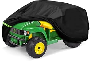 BETERNY Waterproof Gator Cover for John Deere LP93547 CPLP93547, 210T Sun Rain UV Dust Snow All Weather Protection Heavy Duty Gator Full Size Cover With Windproof Straps & Cotton Lining-Black