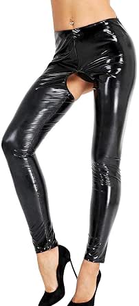 Wet Look Legging Pants PVC Leather 