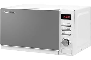 Russell Hobbs RHM2079A 20 L 800 W White Digital Solo Microwave with 5 Power Levels, Automatic Defrost, 8 Auto Cook Menus, Clock & Timer, Easy Clean