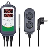 Inkbird ITC-308 Temperatur Steuerung Steckdosen 220V Thermostat mit NTC Sensorsonde für Gewächshaus Reptilien Terrarium