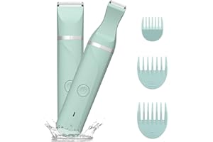 AREYZIN Rechargable Bikini Trimmer Women Body Hair Trimmer Painless Pubic Hair Trimmer for Women Bikini Arms Legs Underarms Lady Shaver for Womens,Replaceable Snap-in Ceramic Blades,IPX7,Wet and Dry Use