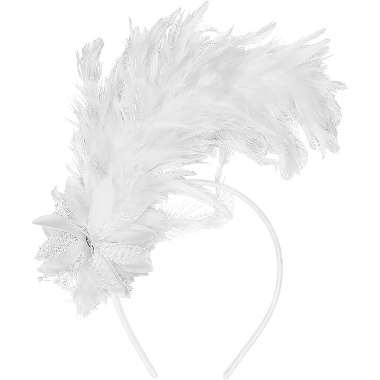 Gants Sans Doigts En Dentelle Avec Plumes Blancs - Longs Gants De Soirée Pour Femme - Carnaval, Mariage, Halloween