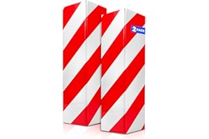 CRINSTON® Paraspigoli per Colonna Garage | 2 Unità 40 x 20 x 2 cm | Protezioni delle pareti del Garage - Protettore per Angoli Riflettente - Protezione Porte e Paraurti Auto, Evita urti e graffi.