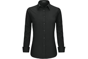 Stamain Camicia Donna Elegante Blusa Donna a Maniche Lunga con Scollo a V Stile Classico e Versatile per Ogni Occasione