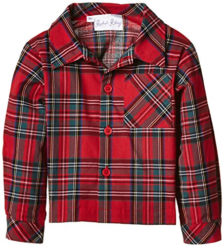 Rachel Riley Baby-Boys Tartan Shirt, Red, 6-9 Months (Manufacturer Size:6 Months)