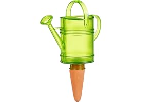 ‎SCHEURICH Scheurich Wasserspender Nelly | 1x Grün | 110 ml Füllmenge | Bewässerungskugel klein mit Ton Fuß | Wasserspender Pflanzen und Blumen Terrakotta Stiel