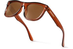 Wrimen Polarisiert-Sonnenbrille-Herren-Damen-Sonnenbrillen-UV400 Unisex Schwarz Polarisierte Brille Metallrahmen Retro Klassisch für Angeln Trekking Radfahren