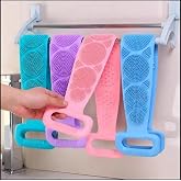 &Ccedil;ift Taraflı Banyo Hamam Lifi, Silikon Masajlı, Yumuşak Duş Lifi, Banyo Kesesi,