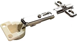 MERRIWAY Bulk Hardware BH04754 Cerniera per Armadi e Pensili da Cucina con Molla Slide-On, Apertura 95°, 26 mm, Bianco