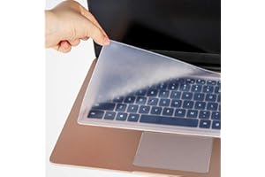 SDTEK Tastaturschutzfolie aus Silikon, transparent, universell Kompatibel mit 15-17 Zoll Laptop, Notebook, Netbook, Chromebook (klar)