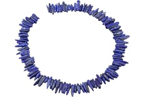 ‎KYEYGWO KYEYGWO Titanium Beschichtet Kristall Punkt Perlen Grobe Stein Sticks Spikes Natürliche Quarz Gebohrt 15 Zoll Strang Lose Perlen für Schmuck Machen