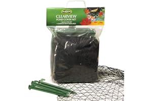 Blagdon 1022422 Clearview - Teichabdecknetz, schützen Sie Ihren Teich vor Vögeln, Katzen und anderen Raubtieren. Starkes Doppelgeflecht, 10 x 6 Meter, Schwarz
