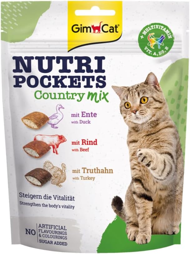 GimCat Nutripockets Country Mix Kedi Ödül Tableti 150gr