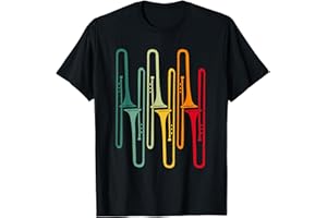 MUSIQUE TROMBONISTE IDÉE CADEAU TROMBONE Fanfare Cadeau Pour Les Fans De Musique Retro Trombone T-Shirt