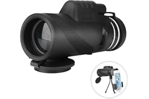 Eboxer Super Clear 40x60 Monocular Telescope,Portable Spotting Scope with Day & Night Vision, Manual Focusing Support 8x Zooming Wide Angle Viewing Phone Telescope for Bird Watching, SightSeeing
