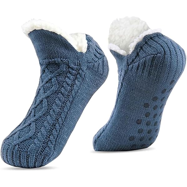 Chaussons-chaussettes Tricotés Simples Et Chauds Avec Le Motif "Etoiles