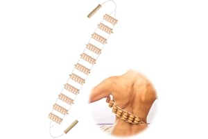 CANZOON Rouleau de Massage du dos avec poignée, anti-cellulite masseur en bois Rouleau de massage du dos Rouleau de massage de la cellulite pour le cou, les jambes, le dos, le corps(100 x 7,5 CM)