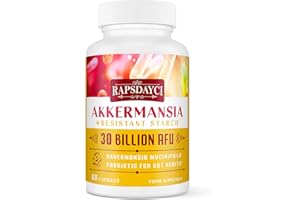 RAPSDAYCI 30 Billion AFU Akkermansia Muciniphila, Probiotic for Gut Health & Digestive, Most Potent Probiotic Supplement, A Live Akkermansia Supports Gut Lining & GLP-1, for Women & Men (60 Count (Pack of 1))