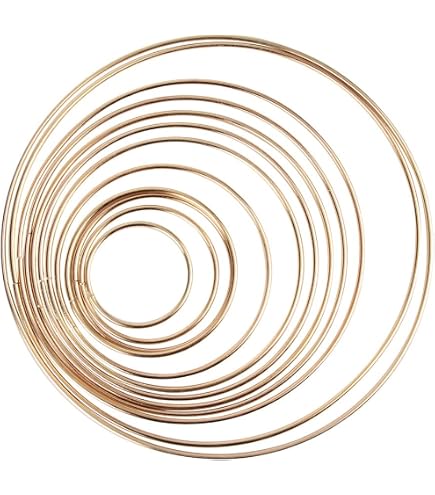 Cerceaux En Métal Argenté 10 Cm - Lot De 8 - Pour Attrape-Rêves, Macramé, Broderie, Déco DIY - Épaisseur 3 Mm