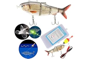 BesDirect Robotique Piscine Pêche électrique Leurres Multi Jointed Swimbaits avec LED Dur Leurres Peche, 13cm, 42g, 1 pièce