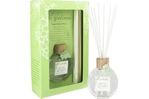 Di Palomo Vegan White Grape & Aloe Fragrance Reed Diffuser 100ml. Luxury Reed Diffuser. Oil Diffusers for Home. Diffusers for Home. Air Fresheners For Home. Vegan Gifts. Vegan Home Fragrance.