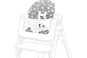 Stokke Coussin Steps Baby Set, Gris Nuage - Accessoire Confortable Steps Baby Set - Doux, Facile à Nettoyer, matériau imperméable - Coton Lavable en Machine