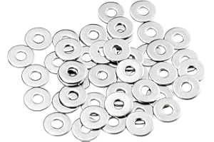 AGHOER 120 Piezas Arandelas Planas, Arandelas de Acero Inoxidable M6, Arandela Plana Ala Ancha para Tornillos, Tuercas, Varilla Roscada