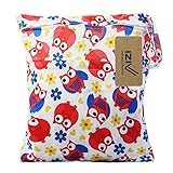 iZiv(TM) Wasserdichtes Baby Wiederverwendbare Nass und Trocken Windel Beutel Organisator Beutel 2 Reißverschluss Printing Wickeltasche