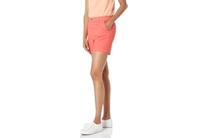 Amazon Essentials Mujer Pantalones Cortos Caqui de Corte Ajustado y Tiro Medio con Entrepierna de 13cm (Disponibles en Cortes Recto y Curvy)