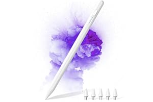 Kissleaf Universal Tablet Stift Stylus Pen für alle Tablet/Phone für Samsung/Lenovo/Huawei/XiaoMi/Vivo mit 5 Tipps,1.5mm Stiftspitze 30min Schnellladung magnetische Adsorption