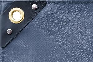 A-TEX® PVC Abdeckplane 650 g/m² LKW Plane mit Ösen | Verschiedene Größen und Farben wählbar | Gartenplane Bauplane Bootsplane Holzplane | wasserdicht | reißfest | uv-stabilisiert (Grau, 1,5 x 6 m)