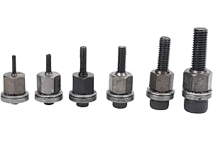RUANI 6Pcs Hand Rivet Nut Head Nuts Simple Installation Manual Riveter Rivnut Tool Accessory for Nuts M3 M5 M6 M8 M10, Black