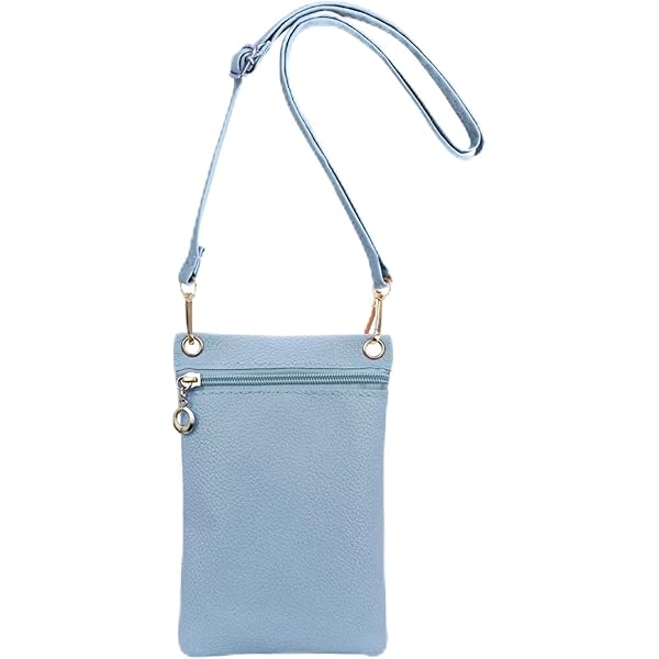 Borsa Porta Cellulare Donna In Pelle PU, Tracolla Regolabile, Design A Diamante - 19x12.5 Cm, Colore Nero O Bianco