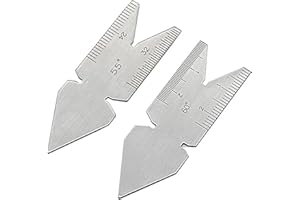 Utoolmart Centro Gage 55/60 Gradi Filettatura Calibro Passo Filetto, Acciaio Inox Vite Misura Strumento 2pcs