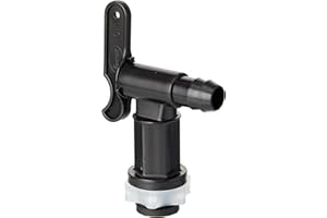 Merriway BH05557 Water Butt Rain Water Collection Barrel Tap with Nut, Black Plastic Push-Fit , White