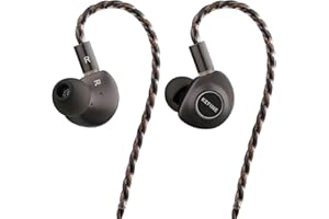 HiFiGo Kefine Delci Sinngle 10mm Dynamic Driver in-Ear Monitors, 1DD DLC + PU Diaphgram IEMs in-Ear Earphones with Powerful Bass (3.5mm)