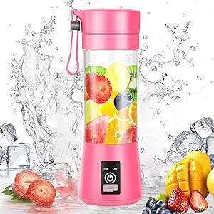 Portable Sai Kirpa Electric USB Juice Maker Rechargeable Bottle with 6 Blades A1 2000 Juicer (1 Jar, Multicolor)