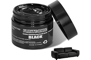 Flintronic Svart läderreparation, 50 ml svart läderreparation, färgrenoverare för ränder, sprickor och missfärgningar, lämplig för soffor, bilsäten, läderskor och möbler