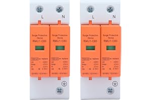 DEWIN Scaricatore di Sovratensione,2P 40kA 420V Dispositivo di Protezione Contro Le Sovratensioni AC Domestica Surge protector per la Protezione Contro i Fulmini