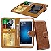 Produktbild N4U Online - Verschiedene Farben Clip On Serie PU Leder Etui Buchhülle Für Lenovo ZUK Z1 - Braun