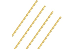 Messingstab 4mm x 350mm, LAVMHAB Messing Massiver Runde Stab für DIY Bastel (4 Stück)