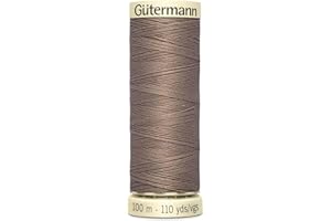 PLUSH ADDICT Gutermann Sew-All General Purpose Polyester Thread for Hand or Machine Sewing, Embroidery and Stitching - Colour 199-1 x 100m Spool