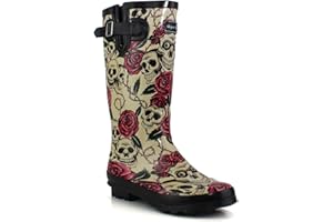 Wyre Valley Womens Ladies Adjustable Calf Wellies Waterproof Festival Dog Walking Rain Wellington Boots