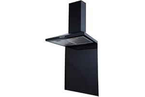 SIA SP60BL Toughened Glass Splashback for Kitchen, Cookers, Hobs, 60cm x 75cm, Heat Resistant, Black