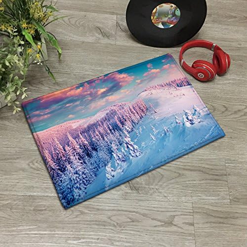 Nordic night sky, cloud, snow, snowscene, cartoon, cartoon, style, style, style, bedroom, bedroom, bathroom and water,60*90CM,Snow landscape jungle