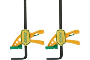 MatchFit GRR-RIP Klemmen von Microjig, 2 Stück, Schwalbenschwanzschienenklemmen, Squeeze Action Schwalbenschwanzklemmen für Vorrichtungen, Schlitten, Werkbänke, DVC-625QCK2, Gelb