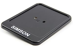 BISOMO Kennzeichenhalter Simson Logo 167x122 mm Kennzeichen Träger Kunststoff Platte Unterlage für Versicherungskennzeichen S50 S51 KR51 SR50 S70 SR70 Moped und Mokick