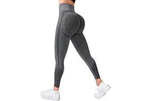 Neteson Leggings Deportivos Mujer Push Up Pantalones Cintura Alta Leggings Scrunch Butt Mallas Anticeluliticos Sin Costuras Opaco Pantalones Gym Yoga Fitness Jogging