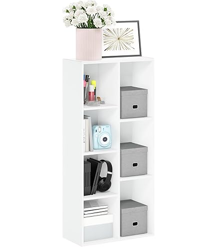 Furinno Pasir 3-Tier No Tool Assembly Open Plank Boekenkast, Wit