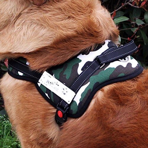 Dog Harness, No Pull Harness Dog Leash Padded Pet Walking Harness Heavy Duty for Dogs - CP camouflage White , Size XXL
